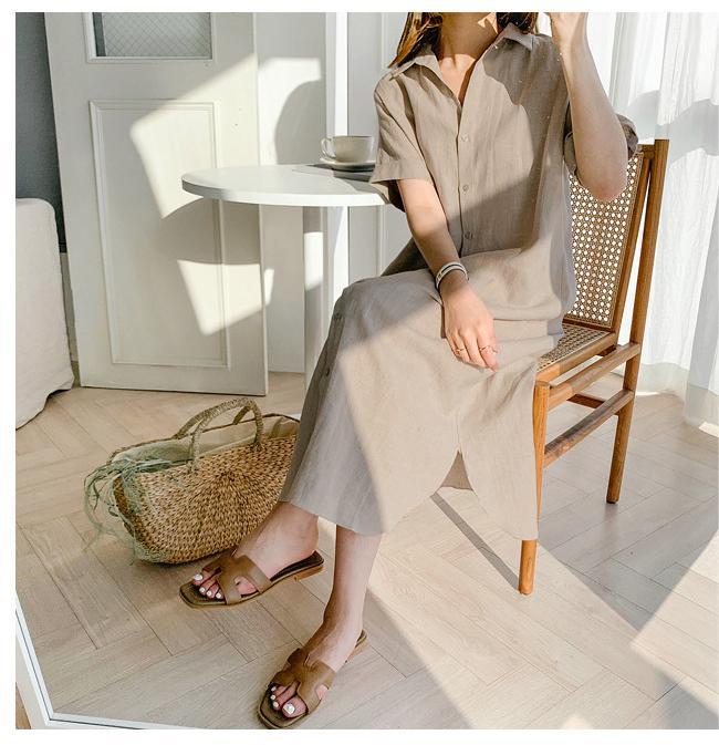 THOM WILLS シャツワンピース 夏 レディース 襟付き 半袖 春 ワンピース きれいめ 大きいサイズ ベルト 低身長 ポロシャツワンピース ロング 綿 無地 白 黒 シンプル カジュアル 大人 体型カバー 着痩せ 30代 40代 50代