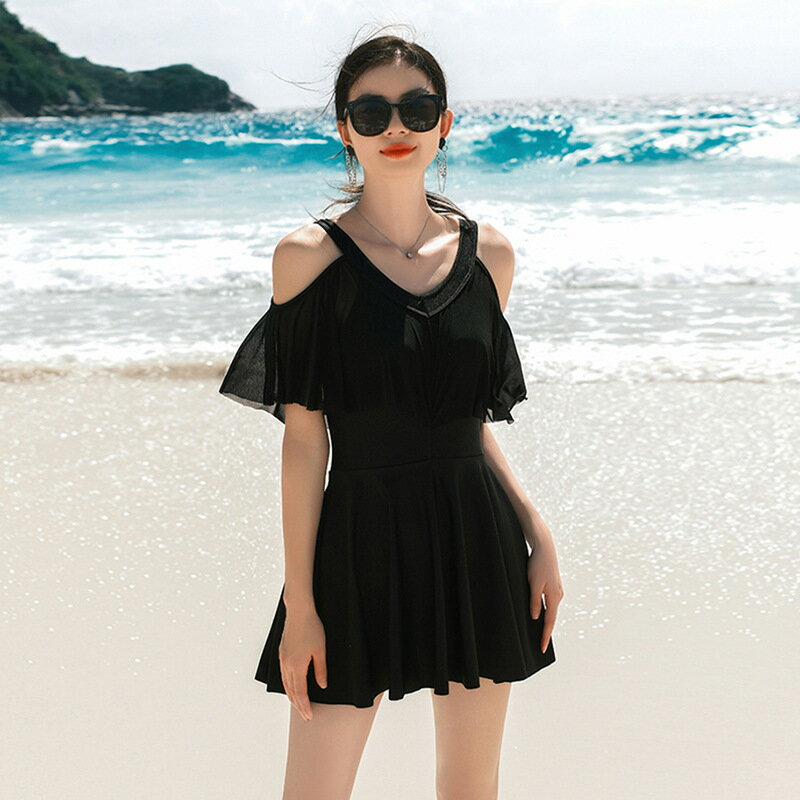 新作 温泉 女性用 ワンピース 水着 高級 やや太め 体型カバー 着痩せ コンサバ 海辺 リゾート 水着