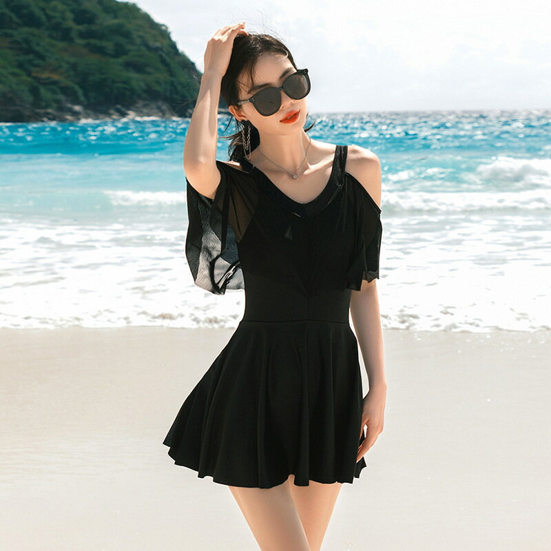 新作 温泉 女性用 ワンピース 水着 高級 やや太め 体型カバー 着痩せ コンサバ 海辺 リゾート 水着