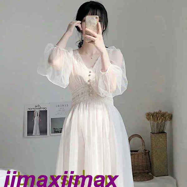 THOM WILLS チュールワンピース レディース 春夏 オシャレ ロング丈 ワンピース Vネック 姫系 パーティー 二次会 発表会 着痩せ きれいめ パフスリーブ プリンセス風 新作