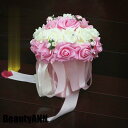 新生活 ソープフラワー ウエディングブーケ 安い 結婚式 花嫁 ブーケ 造花 花束 ローズ ブライダルブーケ ウェディング アレンジメント アートフラワー イン...