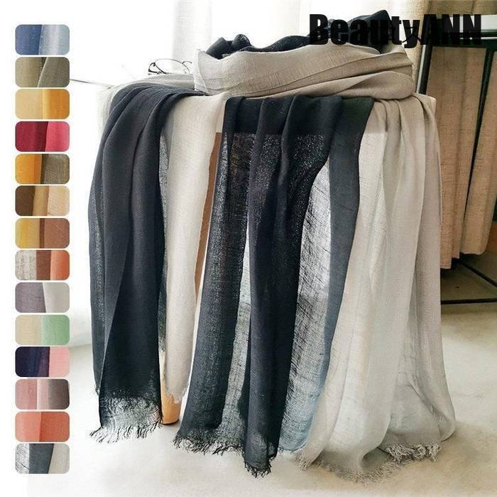 新生活 マフラー レディース メンズ 配色 切り替え スカーフ ストール 綿麻 ショール 秋 冬 春 グラデーション 秋 春 冬 秋物 冬物 プレゼント ギフト