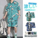 新生活 セットアップ メンズ ルームウェア 上下 パジャマ 半袖Tシャツ ショートパンツ 短パン トップス 部屋着 春 夏用 リゾート スポーツ 父の日 プレゼ...