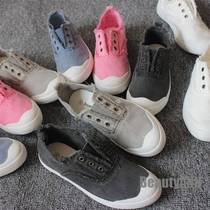 新生活 学生靴 ズック靴 高校生 大人 レディース 帆布靴 スリッポン スニーカー 紐なし レトロ風 ウォッシュ 痛くない オシャレ かわいい プレゼント ギフ...