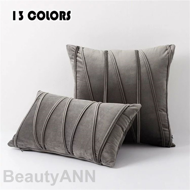 10/15迄MAX1000円OFF！ 30-50cm 45-45cm 50-50cm 枕カバー クッションカバー 北欧 ストライプ ビロード 無地 抱き枕カバー ソファーカバー 厚手 椅子枕カバー 腰枕 柔らかい ソファー枕カバー 丸洗い洗濯OK おしゃれ 車用