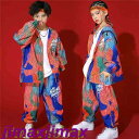 新品 子供服 ダンスウェア セットアップ ステージ衣装 3点セット キッズ 長袖 tシャツ ロングパンツ ダンス衣装 ヒップホップ 派手 演出服 練習着 かっこ...