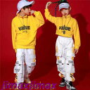 新品 子供服 ダンスウェア セットアップ 2点セット ステージ衣装 キッズ 長袖 tシャツ ロングパンツ ダンス衣装 ヒップホップ 派手 演出服 練習着 かっこ...