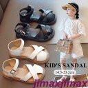 新品 サンダル 夏 カジュアル 無地 シンプル 歩きやすい マジックテープ付き ガールズ 女の子 通学 通園 入学式 入園式 キッズ 子供靴 フォーマルシューズ 結婚式 ドレスシューズ 夏用 シューズ おしゃれ 軽い 子供靴 靴(4)