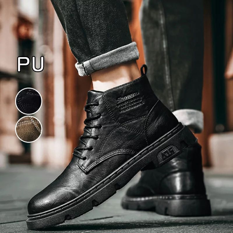 ブーツ メンズ シューズ 靴 メンズファッション ショートブーツ ハイカット ブーツ 紳士靴 復古 厚底 カジュアルシューズ 秋冬 新作 無地