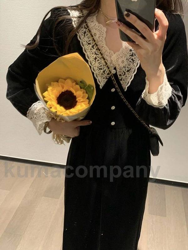 THOM WILLS ワンピース レディース 長袖 結婚式 お呼ばれ ドレス ロングワンピース 大きいサイズ 黒 赤 レース 韓国 ファッション きれいめ カジュアル 大人可愛い おしゃれ Aライン パーティードレス デート服 二次会 20代 30代 40代