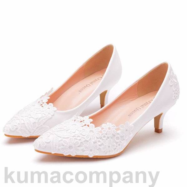 【楽天スーパーSALE割引商品】レディース シューズ パンプス 靴 5cmヒール レース ポインテッドトゥ パ..