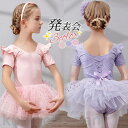 バレエレオタード キッズ 子供用 ワンピース 半袖 スカート付 女の子 体操 ダンス 練習服 レッスン着 ステージ衣装 軽量 フィットネス 発表会