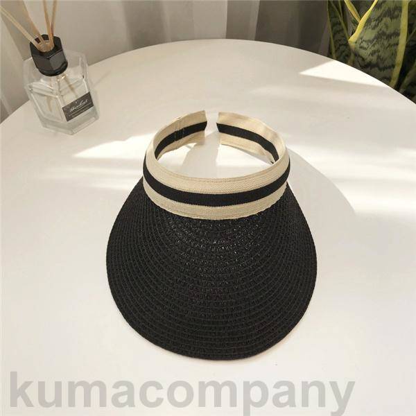 麦わら帽子 レディース つば広 UVカット ストローハット 日焼け止め 紫外線対策 運動会 フェス 遊園地 BBQ ガーデニング ピクニック シンプル