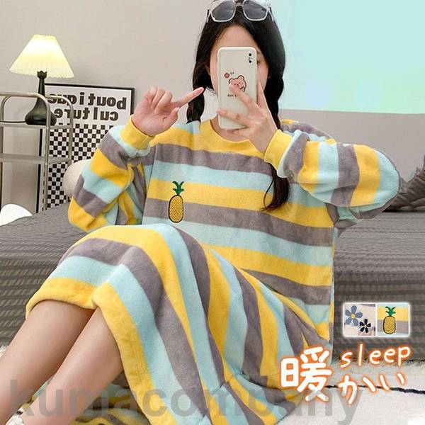 パジャマ マキシワンピース ルームウェア レディース リラックス ふわもこ 裏起毛 裏ボア 寝巻き 秋冬 暖かい 厚手 部屋着 マタニティウェア