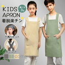 エプロン キッズ 2点セット 三角巾付き ポケット付き 子供 キッズ用エプロン リネン 男の子 女の子 洗濯可能 かわいい おしゃれ お手伝い(3)