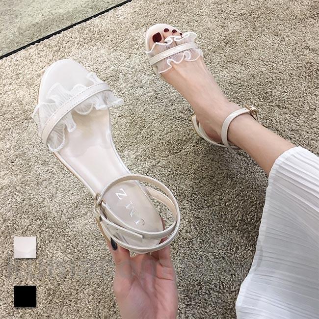 サンダル レディース ストラップサンダル 太ヒール エナメルサンダル サマーサンダル エナメルシューズ 女性 太ヒールサンダル 夏 婦人靴