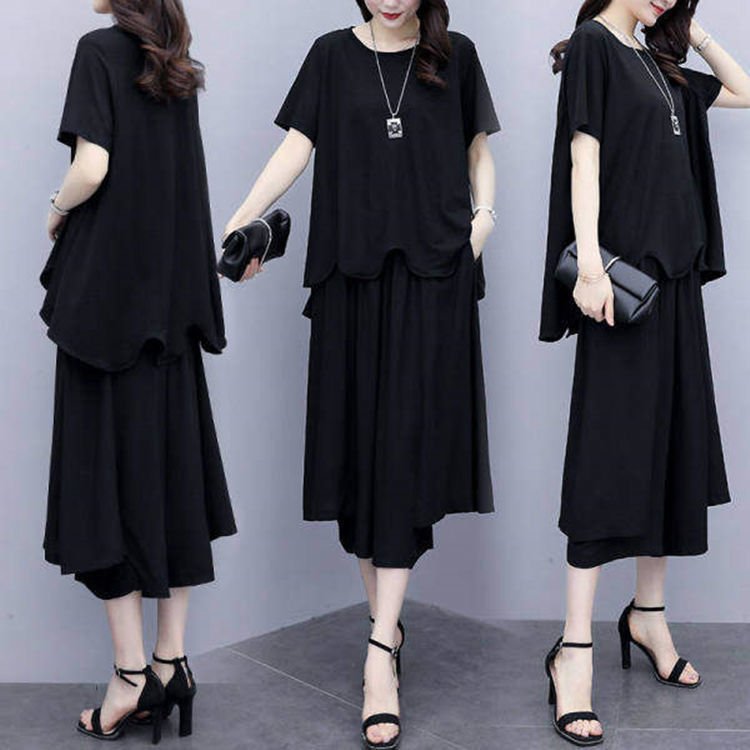 セットアップ レディース パンツセット 上下2点セット 半袖 Tシャツ ガウチョパンツ 夏 大きいサイズ ゆったり 体型カバー ワイドパンツ 着痩せ バレンタイン 2023 プレゼント