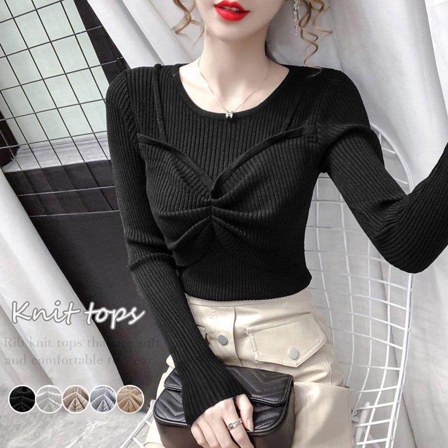 ニットトップス レディース 重ね着 バレンタイン 2023 プレゼント