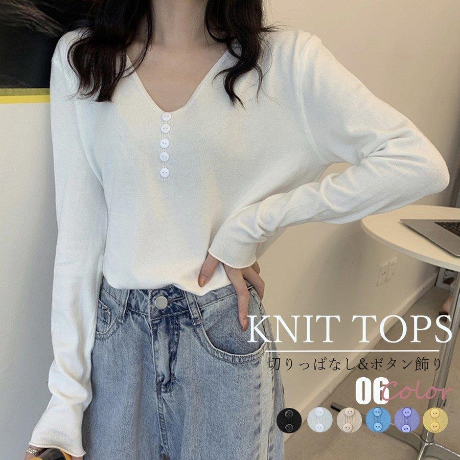 Vネック ニットトップス レディース バレンタイン 2023 プレゼント