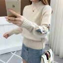 ニット セーター レディース 秋冬 ハイネック ニットソー 長袖 洗えるニット 無地 お洒落 ゆったり プルオーバー 上品 大人 通勤 OL 20代 30代 4...