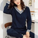寝巻き 部屋着 パジャマ 家着 レディース 秋 冬 春 可愛い かわいい スウェット ルームウェア 外出 セットアップ 上下セット 長袖 スポーツウェア バレン...