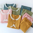 パジャマ ルームウェア レディース 上下セット 秋物 秋パジャマ 可愛い 長袖 トップス ロングズボン 部屋着 パジャマ 春秋 バレンタイン 2023 プレゼント(4)