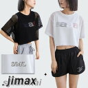 ショート丈 レディース tシャツ メッシュ ダンス 衣装 半袖 トップス ブラック ホワイト ダンスウェア スポーツウェア ホット ジム ランニング シャツ トップス メッシュ 春夏 ウォーキング用 トップス 快適 フィットネス