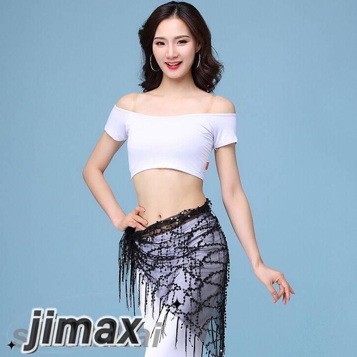 ベリーダンス チェーン衣装 ゴールド ブラック レッド ローズ 水色 ピンク ボトムス フリンジ ヒップス..