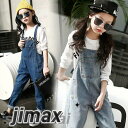 子供服 セットアップ キッズ 女の子 春秋 長袖 2点セット 上下セット Tシャツ デニムパンツ サロペット ジュニア おしゃれ カジュアル 可愛い 新品 15...
