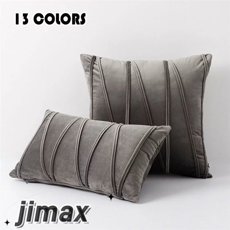 10/15迄MAX1000円OFF！ 30&times;50cm 45&times;45cm 50&times;50cm 枕カバー クッションカバー 北欧 ストライプ ビロード 無地 抱き枕カバー ソファーカバー 厚手 椅子枕カバー 腰枕 柔らかい ソファー枕カバー