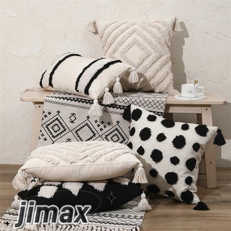 10/15迄MAX1000円OFF！ 新年 45&times;45cm 30&times;50cm モロッコ 枕カバー クッションカバー 北欧 綿 抱き枕カバー ソファーカバー ボヘミアン風 フリンジ 厚手 椅子枕カバー 腰枕 柔らかい ソファー枕カバー ギフト