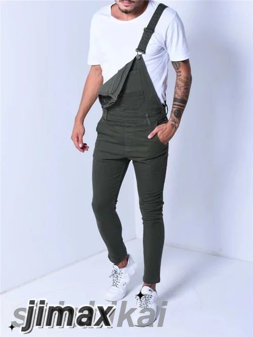 ジーンズ メンズ サロペットパンツ デニム オーバーオール スリムフィット 美脚 ストレッチ 人気 おしゃれ カジュアル 旅行 通勤 通学