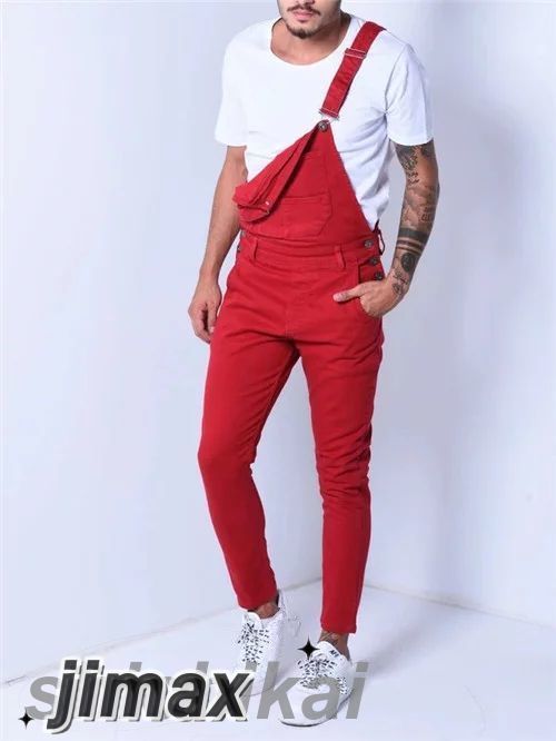 ジーンズ メンズ サロペットパンツ デニム オーバーオール スリムフィット 美脚 ストレッチ 人気 おしゃれ カジュアル 旅行 通勤 通学