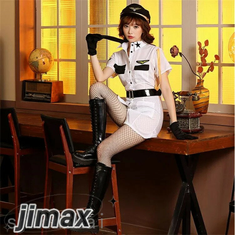 ハロウィン コスプレ キャビンアテンダント 客室乗務員仮装 レディース女性 大人 コスチューム コスプレ衣装 仮装 セクシー客室乗務員 ハロウィンコスプレ ホワ...