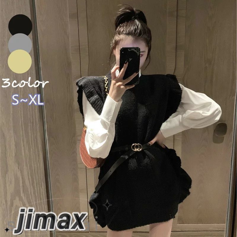 レディース シャツ ブラウス ワンピース 2点セット きれいめ 春秋 長袖 ミニワンピース おしゃれ 通勤 ..