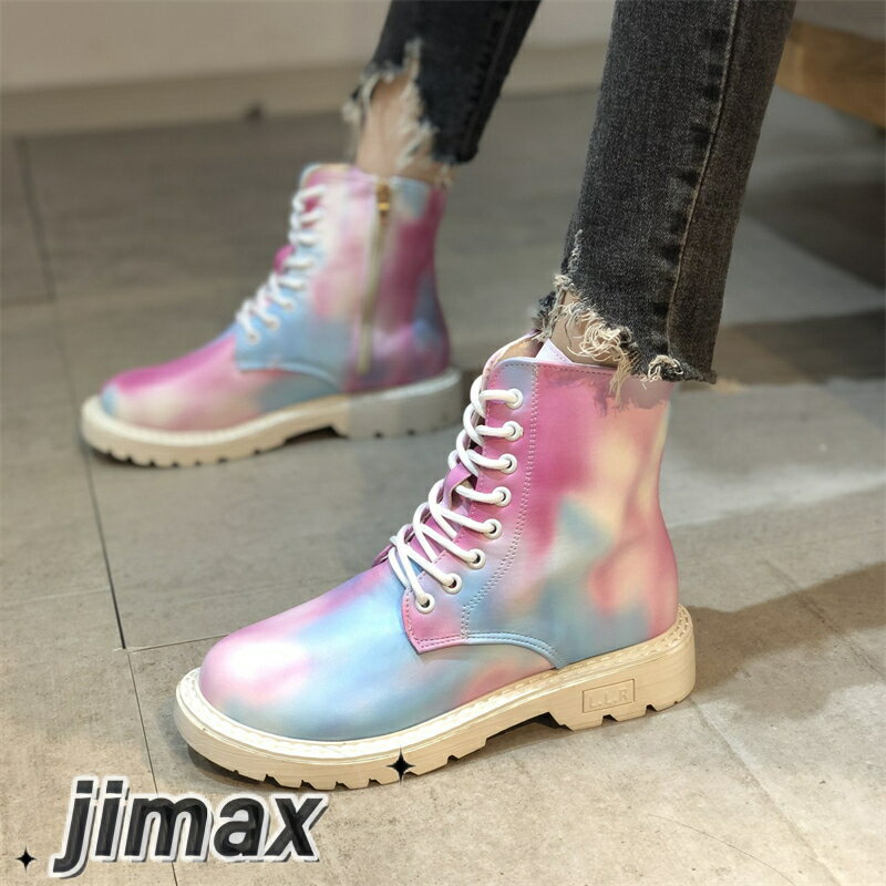 ショートブーツ レディース ブーツ 厚底靴 おしゃれ カジュアル 紐結び 美脚 歩きやすい 防寒 滑り止め アウトドア かっこいい ホワイトデー 3