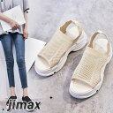 サンダル レディース 夏 厚底 メッシュ スニーカーサンダル 靴 シューズ 軽量 おしゃれ かわいい 可愛い カジュアル 軽い 蒸れない ホワイトデー プレゼン...