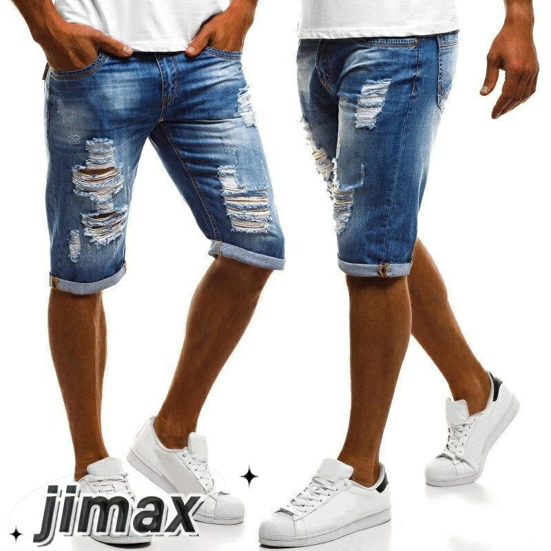デニムパンツ デニム ハーフパンツ ショートパンツ 短パン メンズ 夏 Men's 大きいサイズ ジャージ おしゃれ ファッション 人気 デザイン ホワイトデー プレゼント
