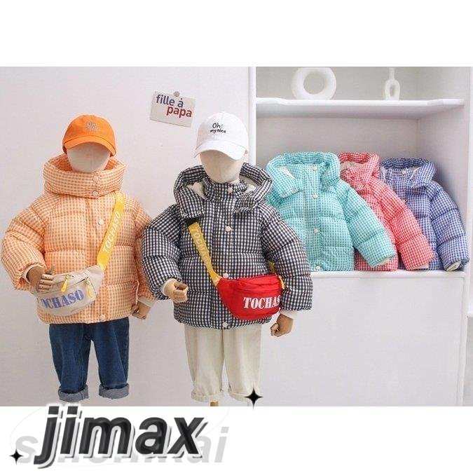 ダウン風ジャケット 中綿入りジャケット ジップアップ 前ボタン フード付き キッズ ベビー 子供 女の子 男の子 アウター 上着 防寒 寒さ対策 暖か ホワイトデー プレゼント