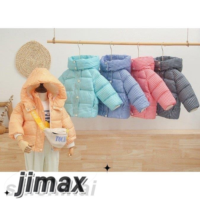 ダウン風ジャケット 中綿入りジャケット ジップアップ 前ボタン フード付き キッズ ベビー 子供 女の子 男の子 アウター 上着 防寒 寒さ対策 暖か ホワイトデー プレゼント