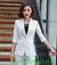 サマー 夏レディース コート ビジネススーツ タイトスカート スカート 七分袖 OL オフィス トップス 事務服 ビジネス 洗える 2点セット