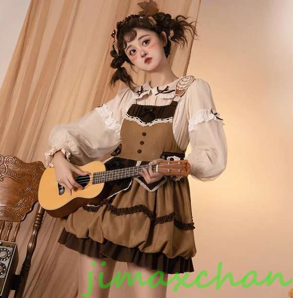 サマー　/Lolita系 /ワンピース　jsk　OP　/ロリータ トップス 萌え レディース ゴスロリ ロリータファッション　変装　トップス 吊りスカート ワンピー