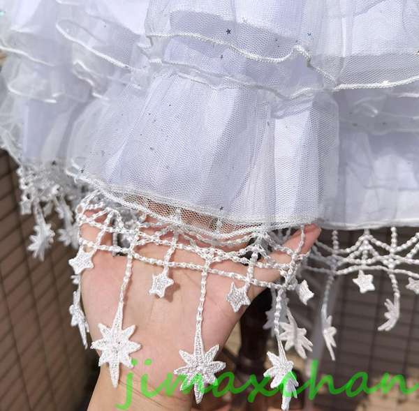 サマー　Lolita系　スカート　雪飾り/パニエ　ロリータ トップス 萌え レディース ゴスロリ ロリータファッション　変装　トップス　無地　ホワイト　ふわふわ