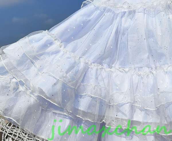 サマー　Lolita系　スカート　雪飾り/パニエ　ロリータ トップス 萌え レディース ゴスロリ ロリータファッション　変装　トップス　無地　ホワイト　ふわふわ