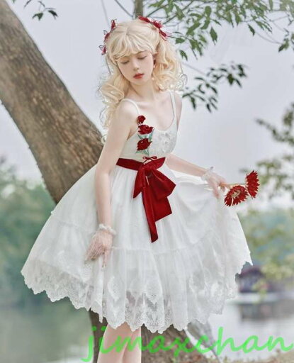 サマー 夏/Lolita系 薔薇の歌/ワンピース JSK OP ドレス /ロリータ トップス 萌え レディース ゴスロリ ロリータファッション 変装 トップス サマー 夏/Lolita系 薔薇の歌/ワンピース JSK OP ドレス /ロリータ トップス 萌え レディース ゴスロリ ロリータファッション 変装 トップス