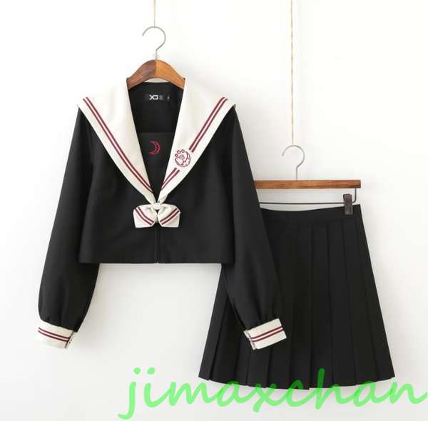 サマー /長袖 上下セット セーラー服 JK系フリルスカート パーティグッズ 制服 学生 ユニフォーム 卒業式 入学式 コスチューム スカート