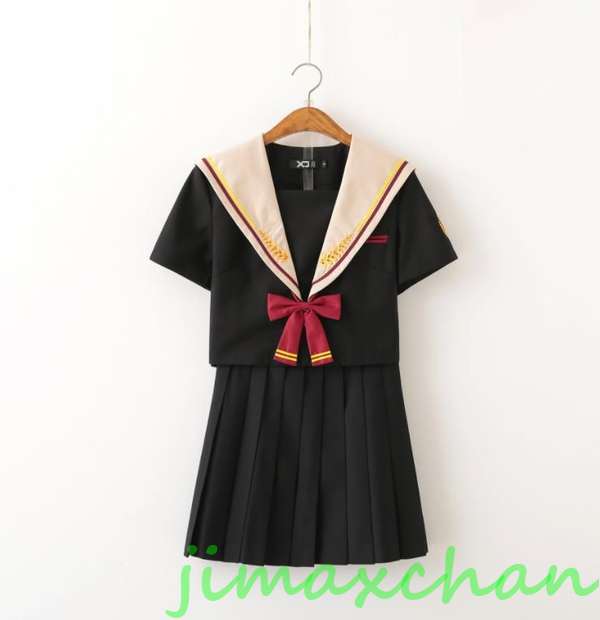 サマー /短袖 上下セット セーラー服 JK系フリルスカート パーティグッズ 制服 学生 ユニフォーム 卒業式 入学式 コスチューム スカート