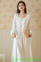 サマー 2点セット/コート+ワンピース/ルームウェア ワンピース 長袖 セクシー Vネック 刺繍 胸元 解禁シャツ オフショルダー 胸開 寝巻きネグリジェ 姫 ...
