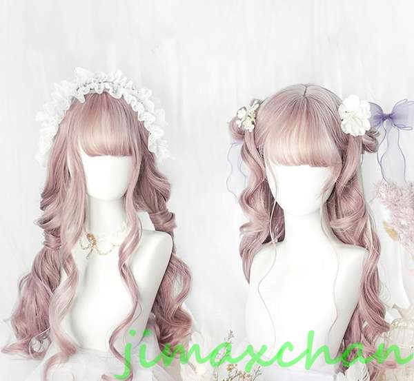 【楽天スーパーSALE割引商品】サマー　長55cm/変装　Lolita系　ウィッグ ロリータ 原宿風 かつら 前髪 レディース コスプレウィッグ 耐熱ウィッグ コスチューム 仮装 大人用