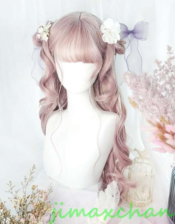 【楽天スーパーSALE割引商品】サマー　長55cm/変装　Lolita系　ウィッグ ロリータ 原宿風 かつら 前髪 レディース コスプレウィッグ 耐熱ウィッグ コスチューム 仮装 大人用